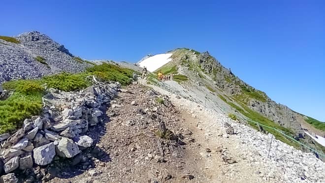白馬岳山頂直下