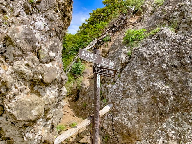 竜頭峰分岐がみえてきたら山頂までもう一息