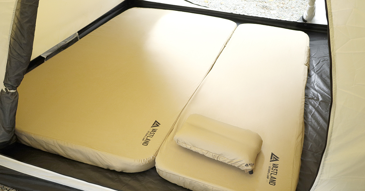 キャンプの睡眠体験をランクアップさせる極厚インフレーターマット＆ピローがVASTLANDから発売開始