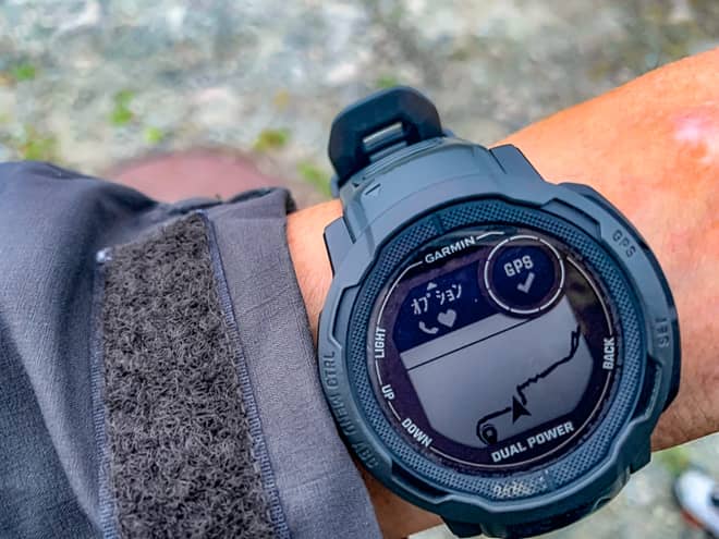 「Garmin Instinct 2」の場合、ワークアウト中は