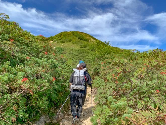 先に見える小山のような場所が丸山ケルンでしょうか