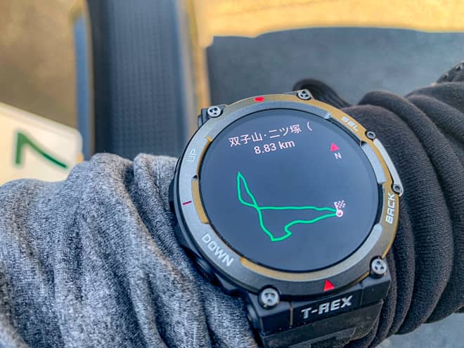 全体のルートを表示して、どのあたりに居る