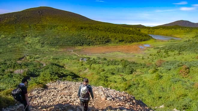 木々が殆ど無い登山道なので
