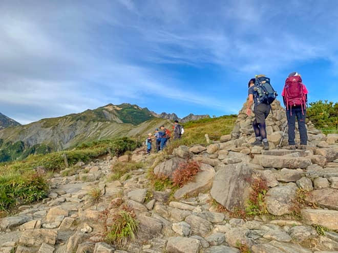 石神井ケルン(八方山ケルン) → 第二ケルン(息ケルン)