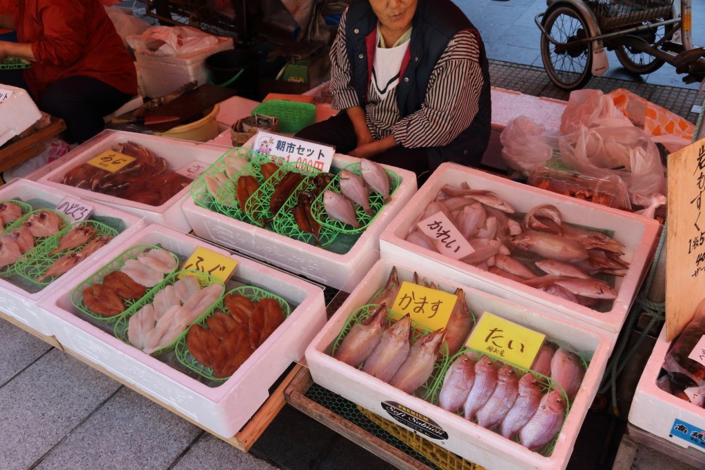 能登半島の輪島朝市