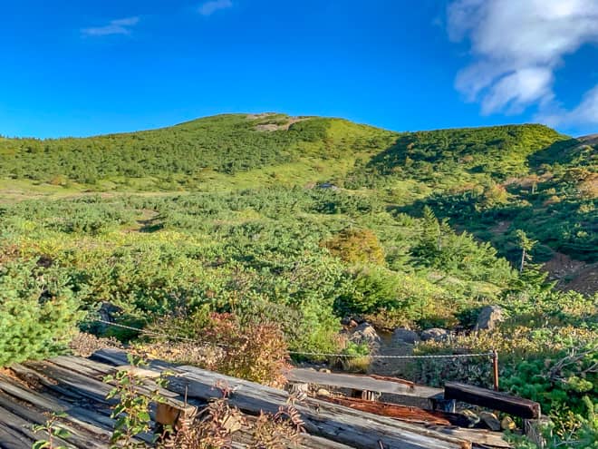 遠くに避難小屋が見てきました
