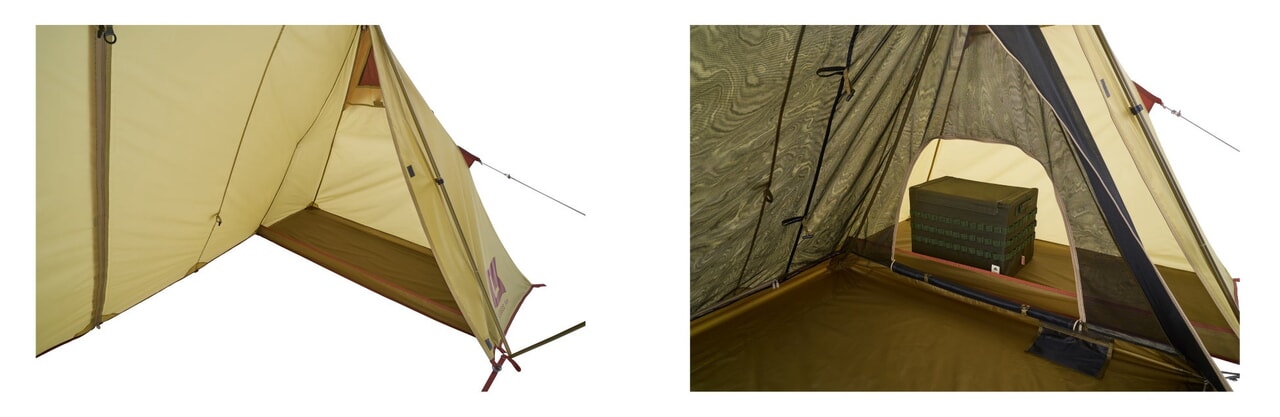 インナーテントサイドの小窓