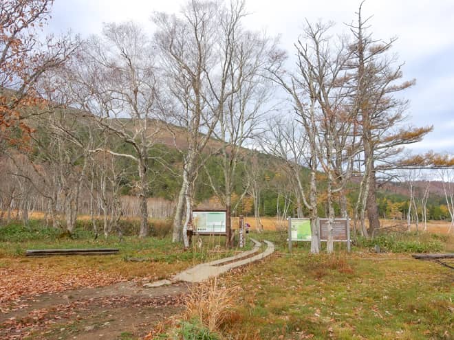 元の道に引き返して、登山口へ向かいます