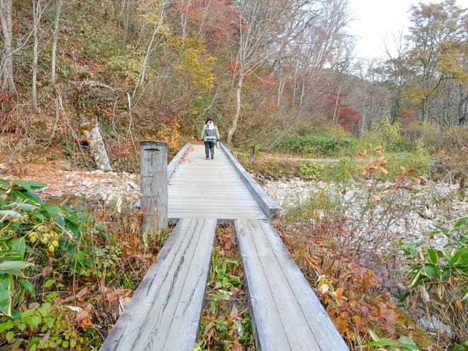 川上川の橋が見えてきたら