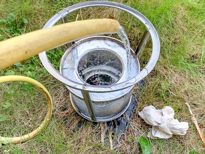 洗剤を綺麗に洗い流して