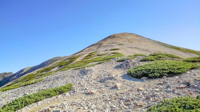 薬師岳山荘からの急登