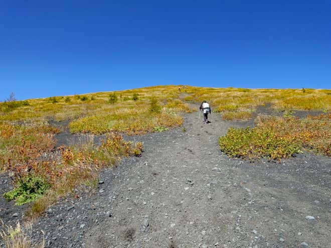 足元は大変滑りやすく