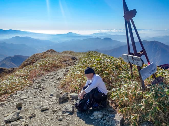 途中に「日本三大急登」の1つ西黒尾根ルート