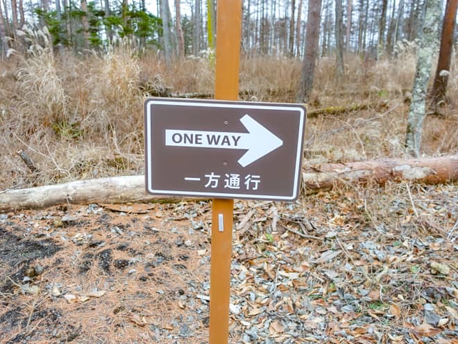 キャンプサイト内は一方通行