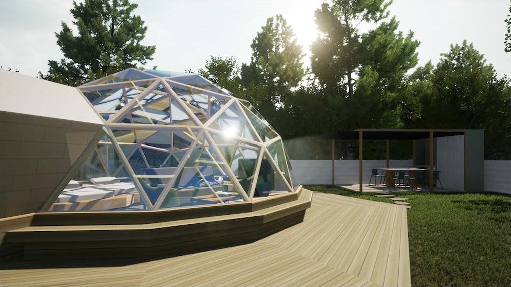 ソラスのガラス張りグランピング