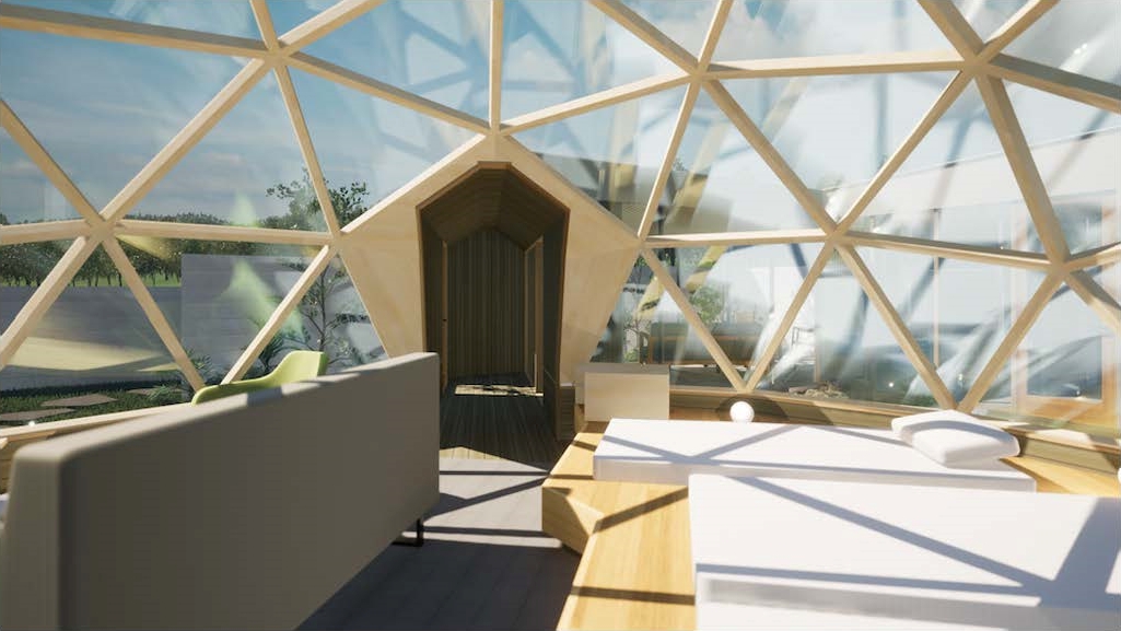 入浴しながら星空が見られる