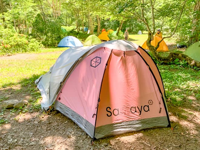 初夏のキャンプ場で使用（晴れ）