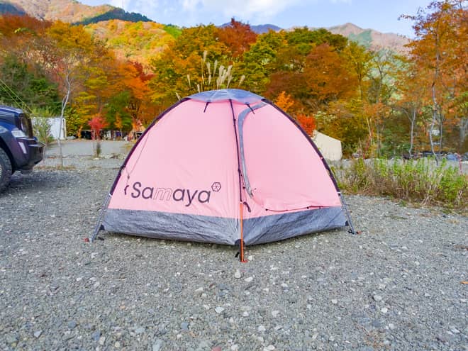 設営時間は10分程度でした