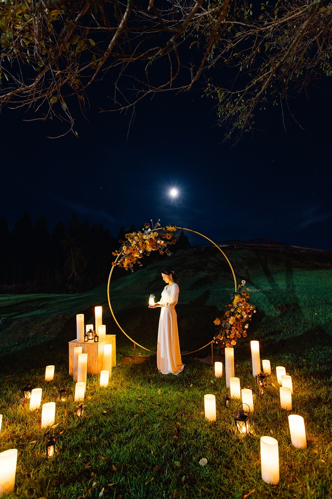 阿蘇キャンドルナイトのウェディングフォトイメージ