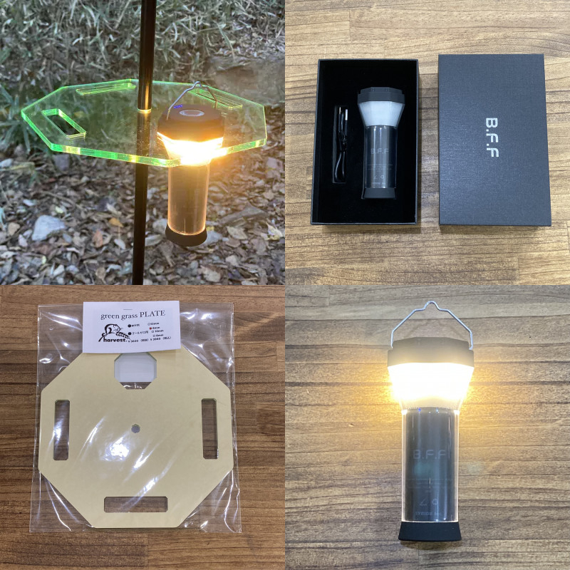 BFF LEDランタン+ハーベストグリーングラスプレート