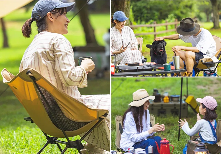 HUGEL キャンプチェア ロータイプ