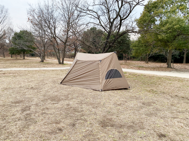 キャンプ場内に置き去りにされる