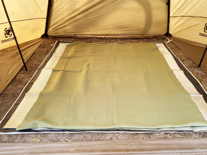 テント内にコタツを置くための準備