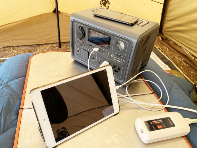 ポータブル電源があれば快適