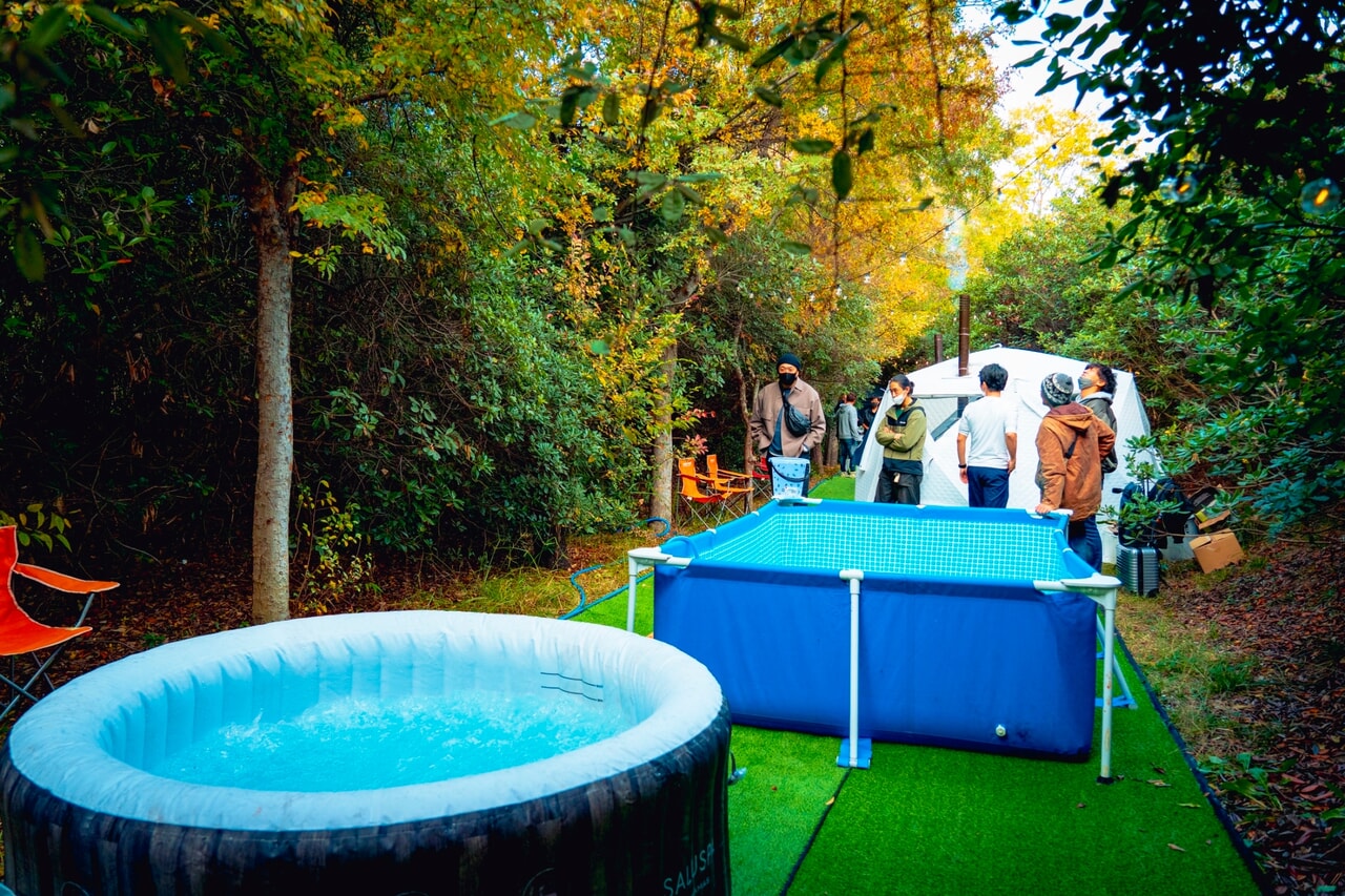 汐見公園のテントサウナ