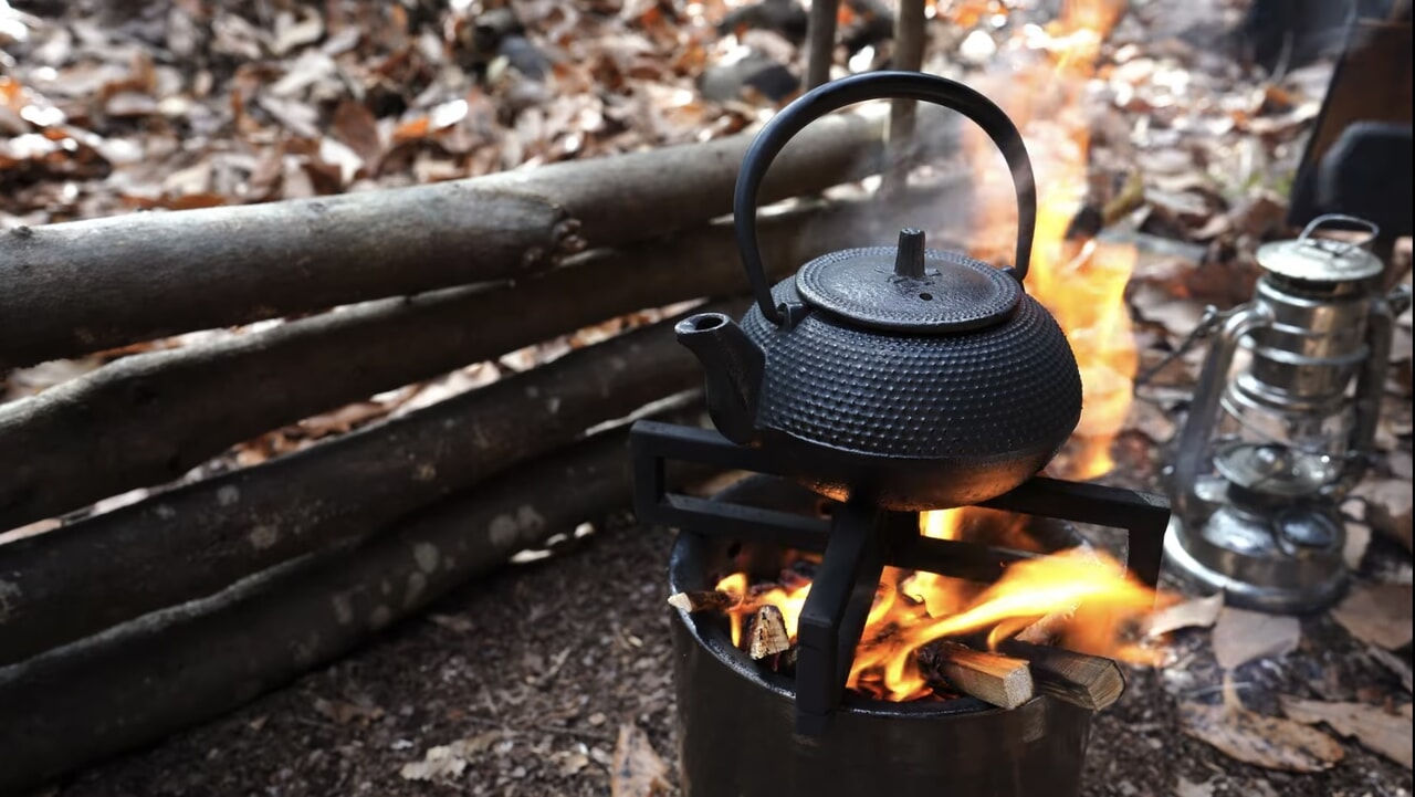 焚き火鉢の使用イメージ