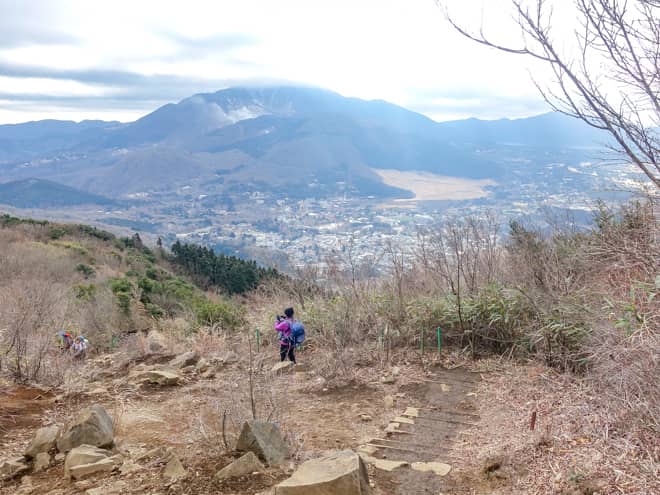 目の前に箱根の街並みが見えるので
