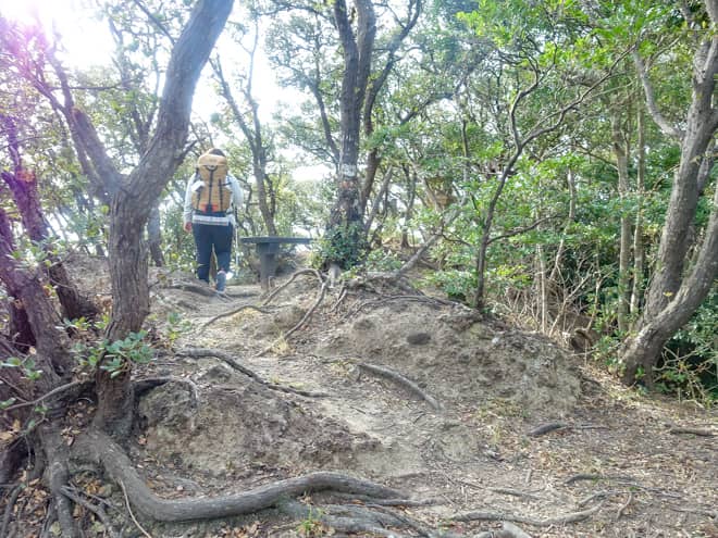 細かいアップダウンを繰り返しながら進んでいくと