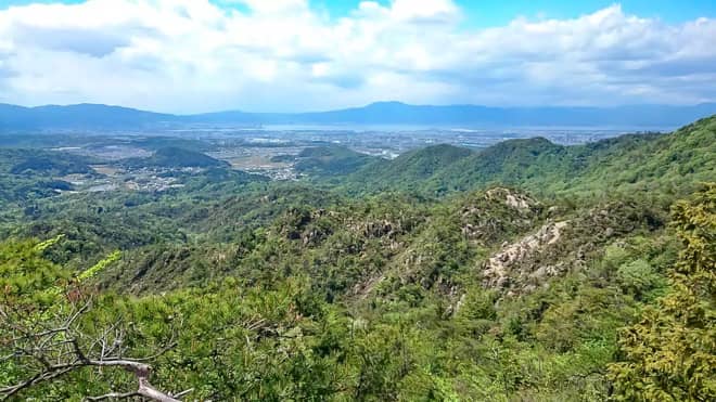 金勝アルプスから見る琵琶湖