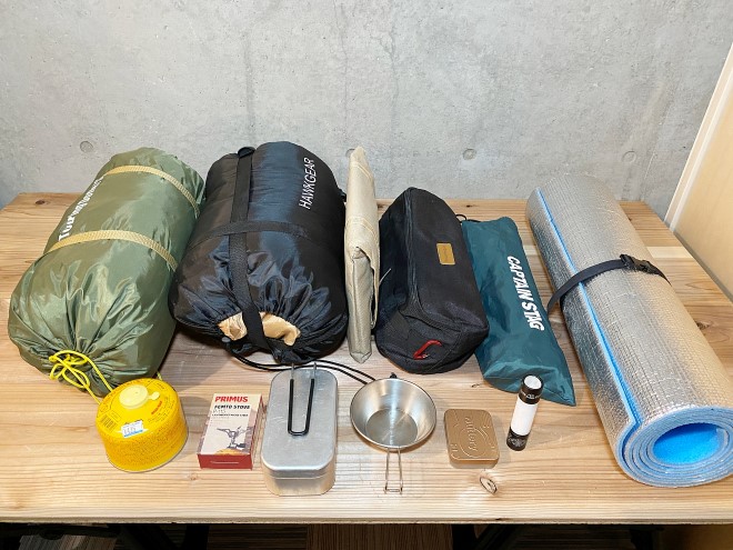 ソロキャンプで持って行く道具一覧