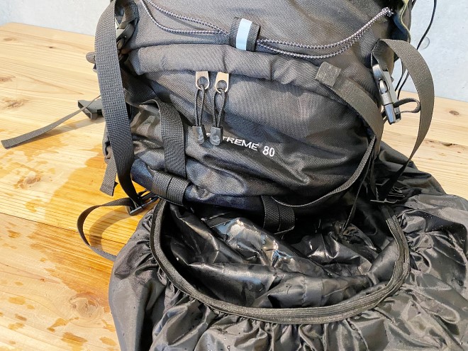 バックパックの耐水性テスト結果2