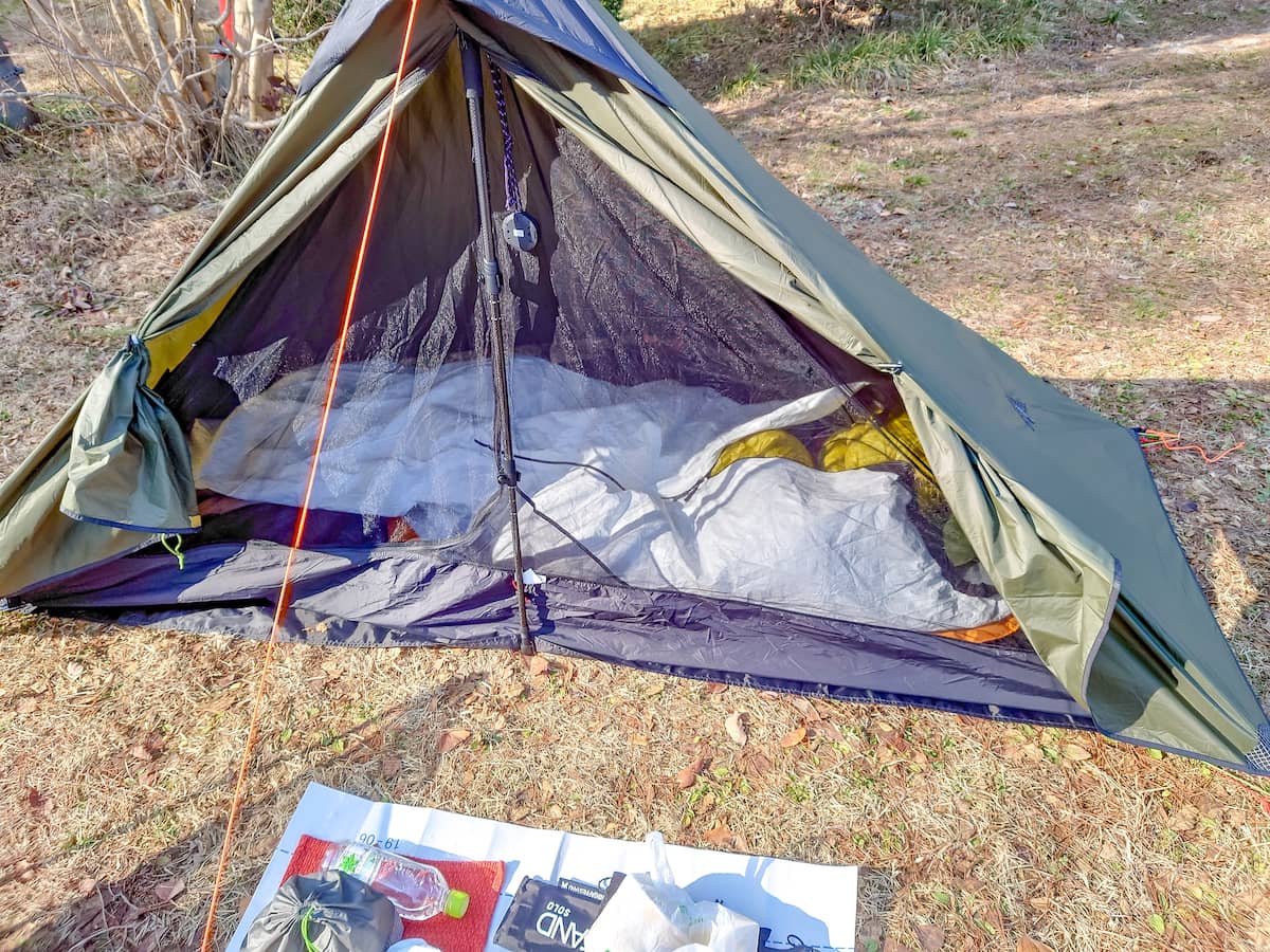 高いシュラフを買わなくても軽量装備！-5℃想定の徒歩キャンパー就寝 