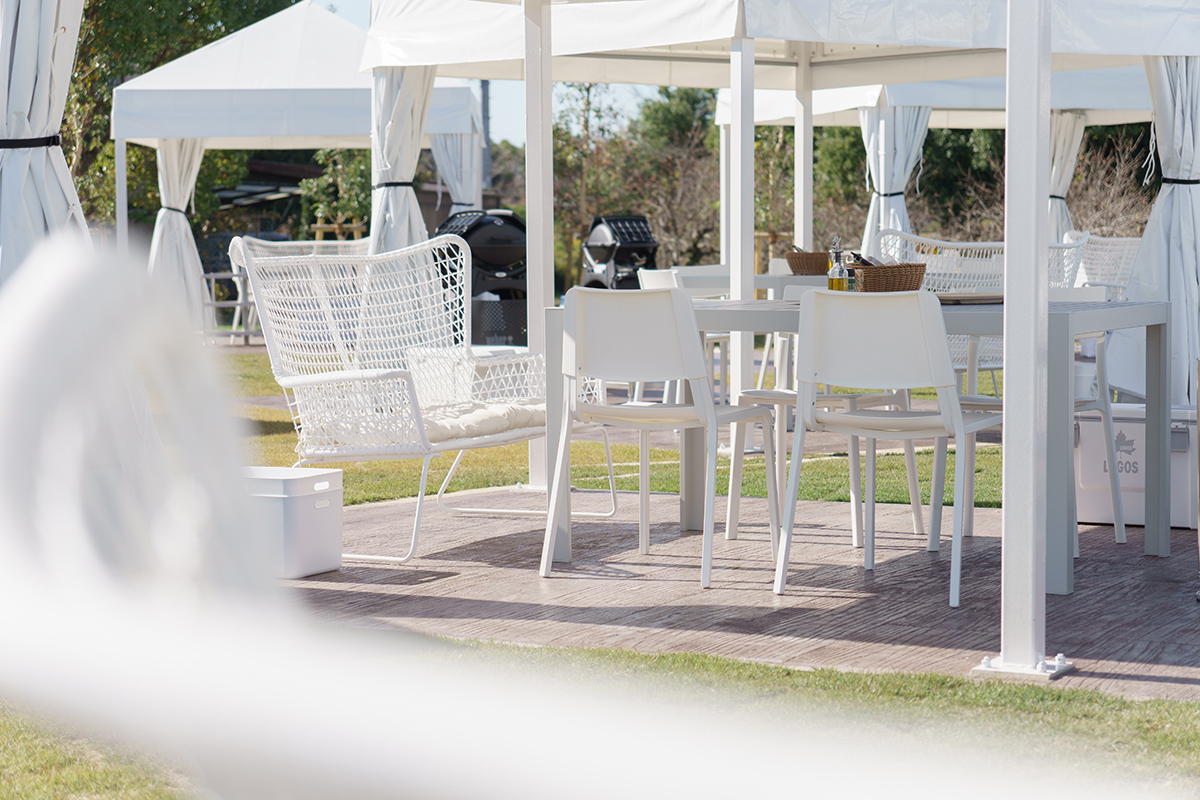 解放感抜群のBBQデッキ