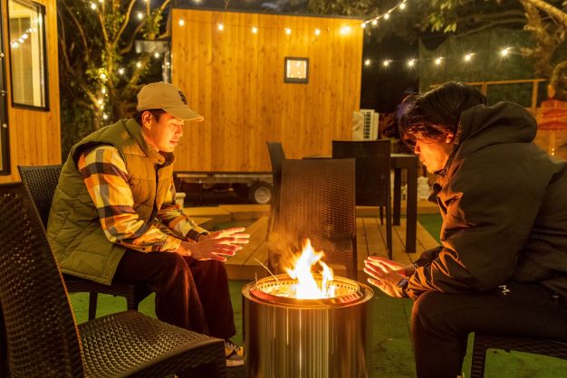 ソロストーブで焚き火