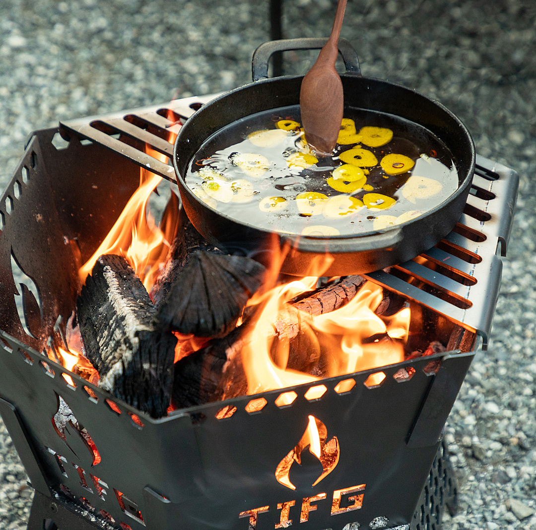 ハーフ五徳だから調理がしやすい