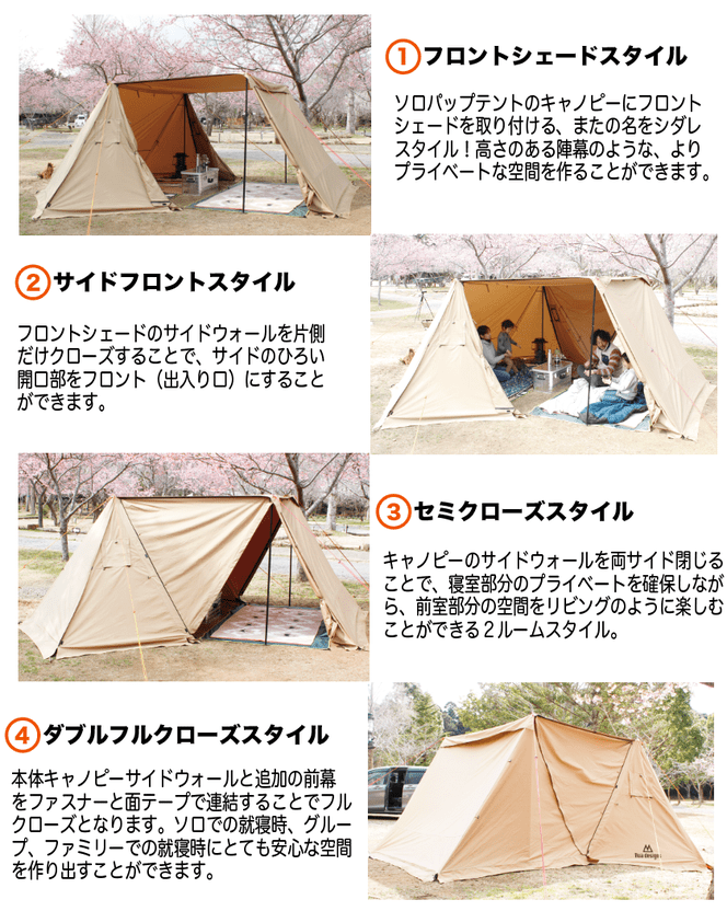 trans HOME EXのの設営パターン