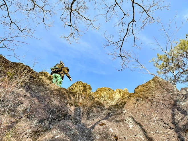 ちなみに2番岩も登ることができます