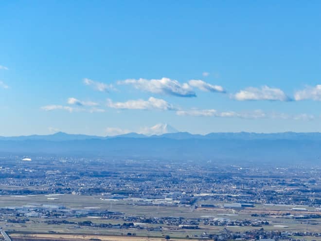 南側に目を向けると広大な関東平野