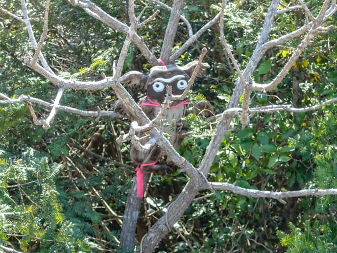 南側は木々に囲まれていて展望が無いのですが