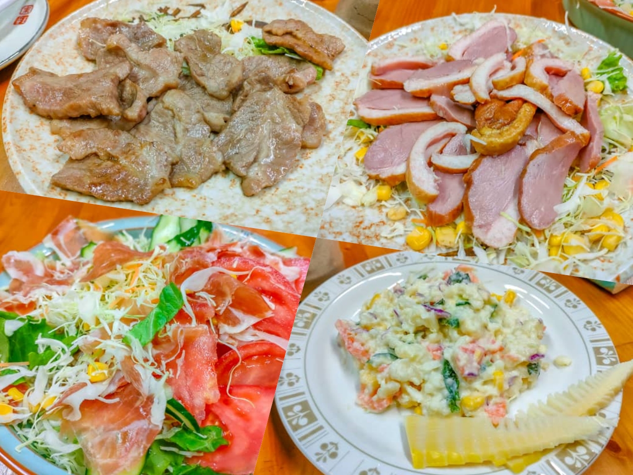 天平の森コテージ泊で夕食を手作り