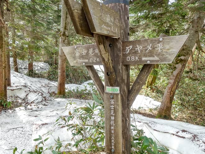 富士見田代の分岐から尾瀬ヶ原にある「竜宮」まで