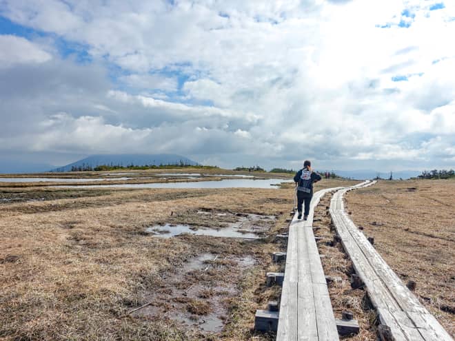 樹林帯を抜けると一気に景色が開けます
