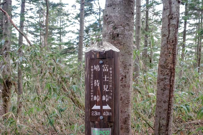 目印になる2つ目の標識は2.3キロ先にあります