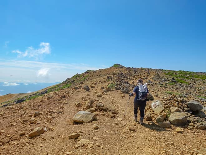 沼の平（爆裂火口）→安達太良山山頂