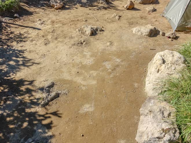 サイトの地面の特徴・傾斜