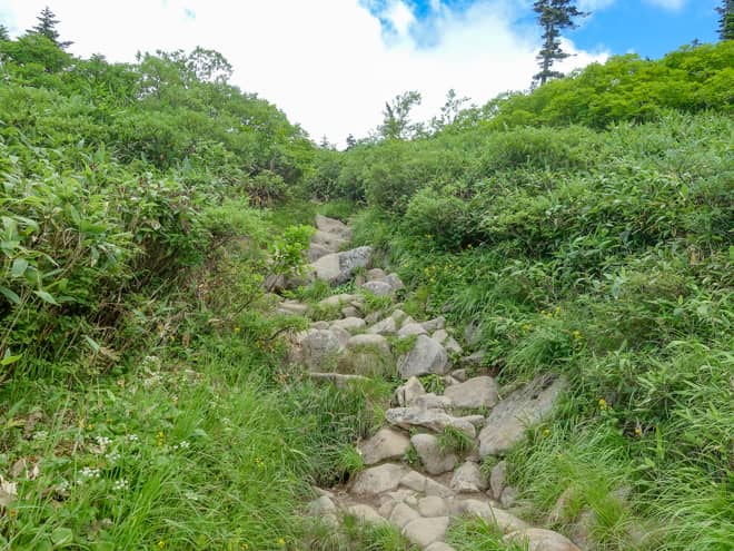 天狗の庭→雷鳥平